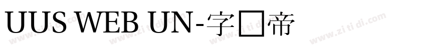 UUS WEB UN字体转换